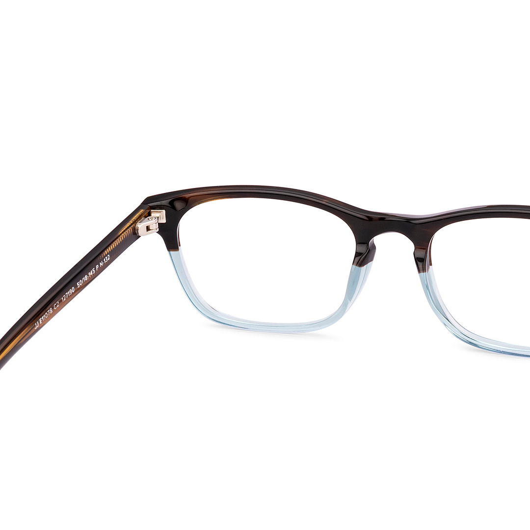 John Jacobs Light Brown Full Rim Rectangle right side