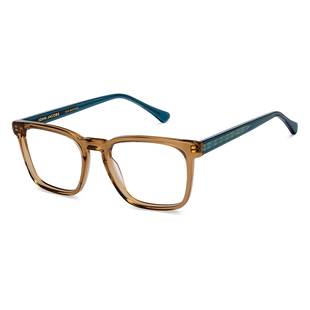 Brown Blue Full Rim Square John Jacobs Eco-Acetate JJ E16621-C1
