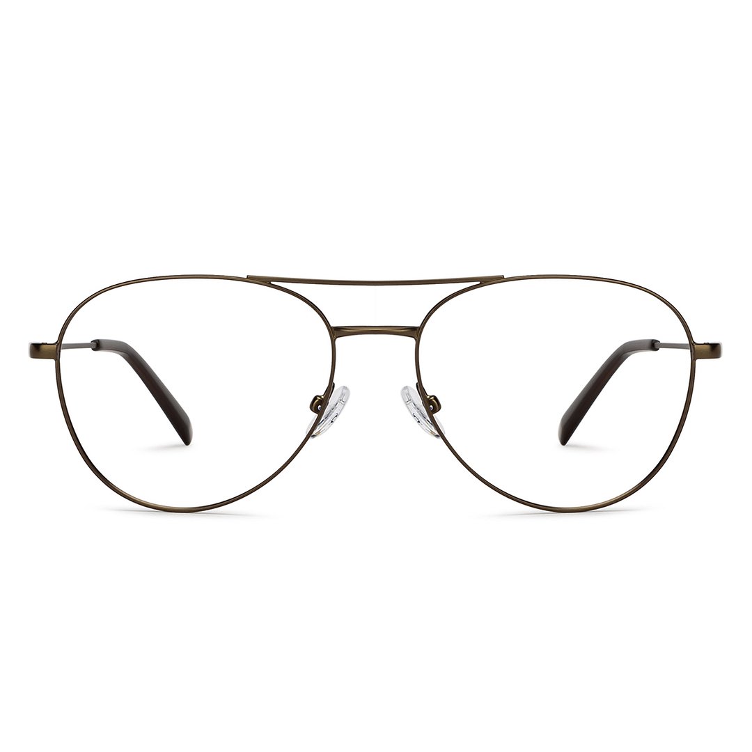 John Jacobs Online Light Brown Full Rim Aviator right side
