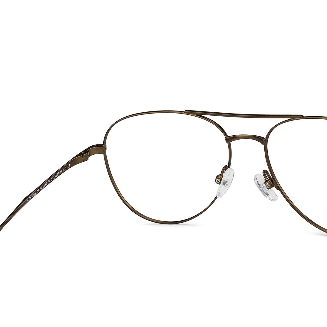 John Jacobs Online Light Brown Full Rim Aviator right side