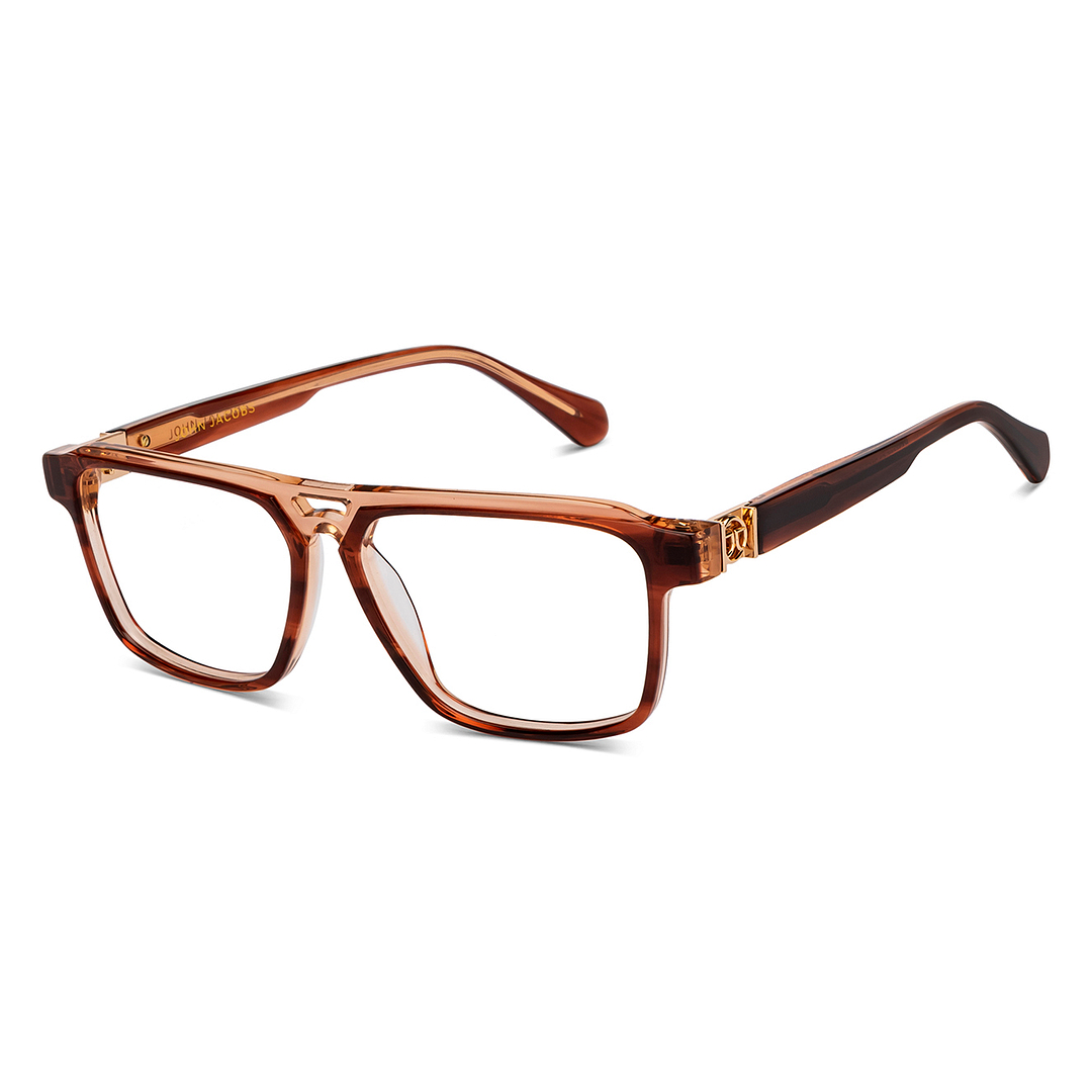 John Jacobs Online Light Brown Full Rim Square right side