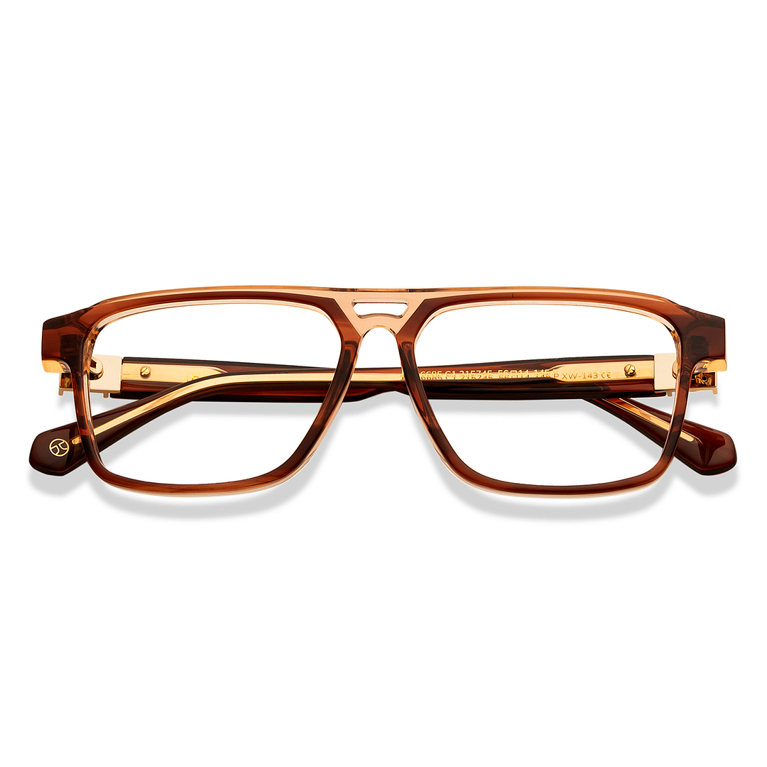 John Jacobs Online Light Brown Full Rim Square left side