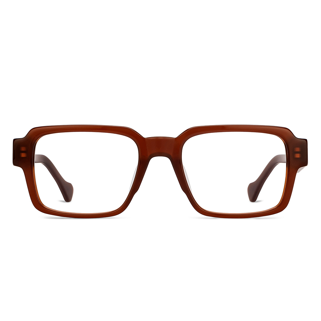John Jacobs Light Brown Full Rim Square right side