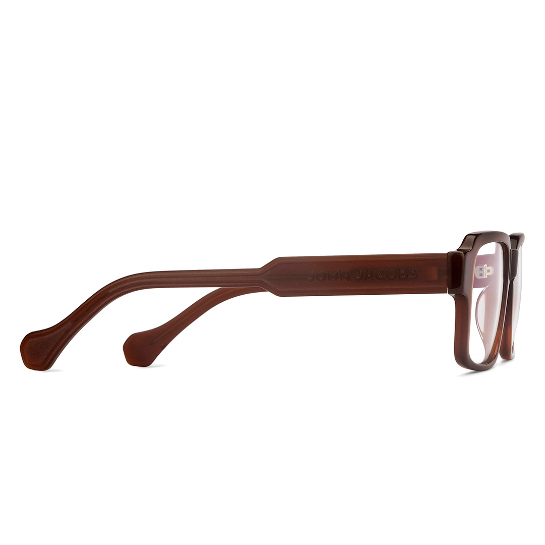 John Jacobs Light Brown Full Rim Square left side