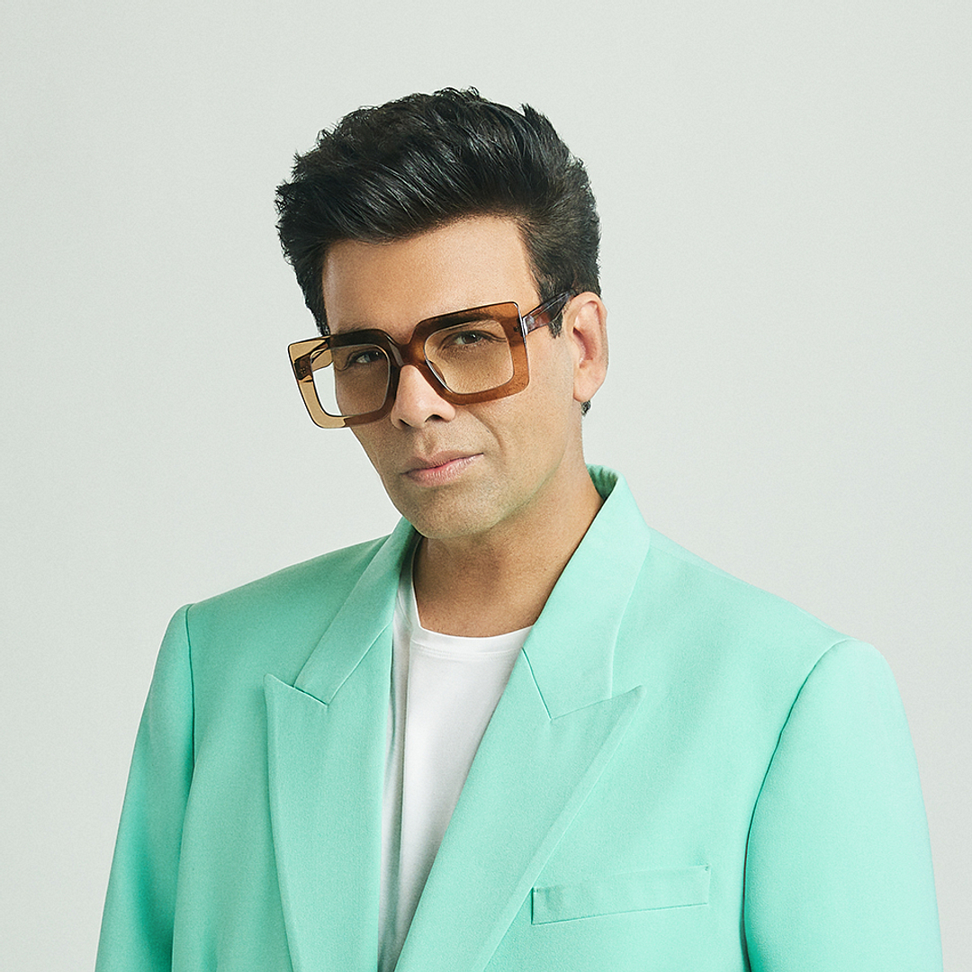 John Jacobs Online Brown Transparent Full Rim Square left side