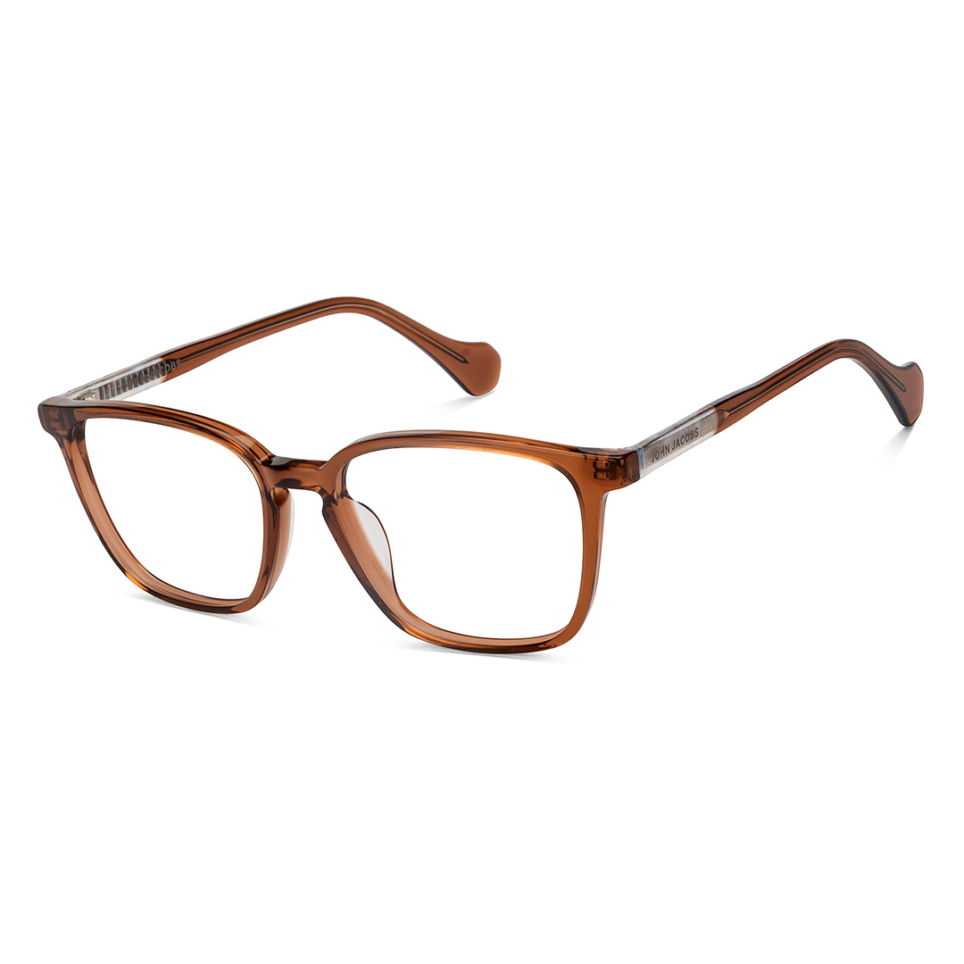 John Jacobs Light Brown Full Rim Square right side