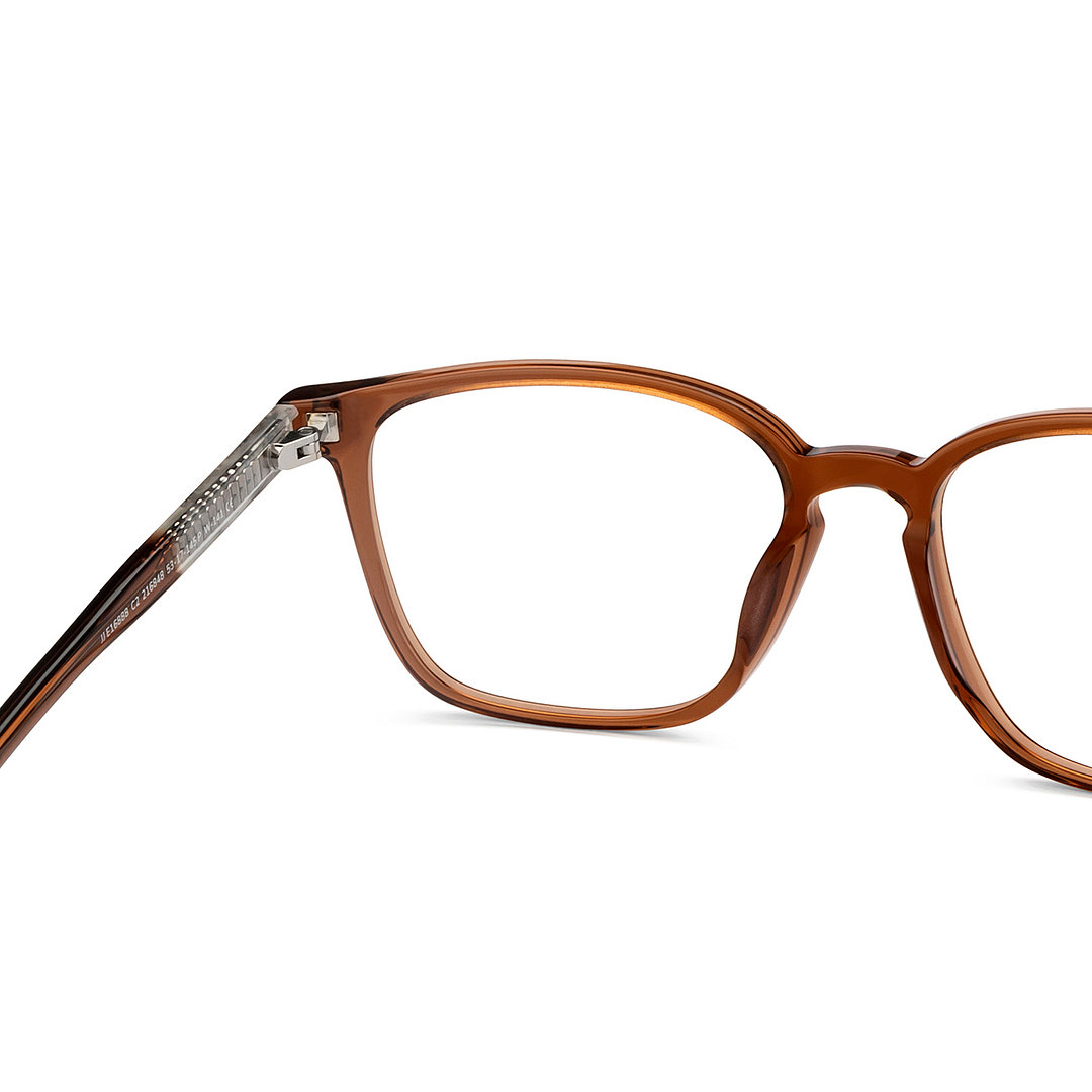 John Jacobs Light Brown Full Rim Square right side