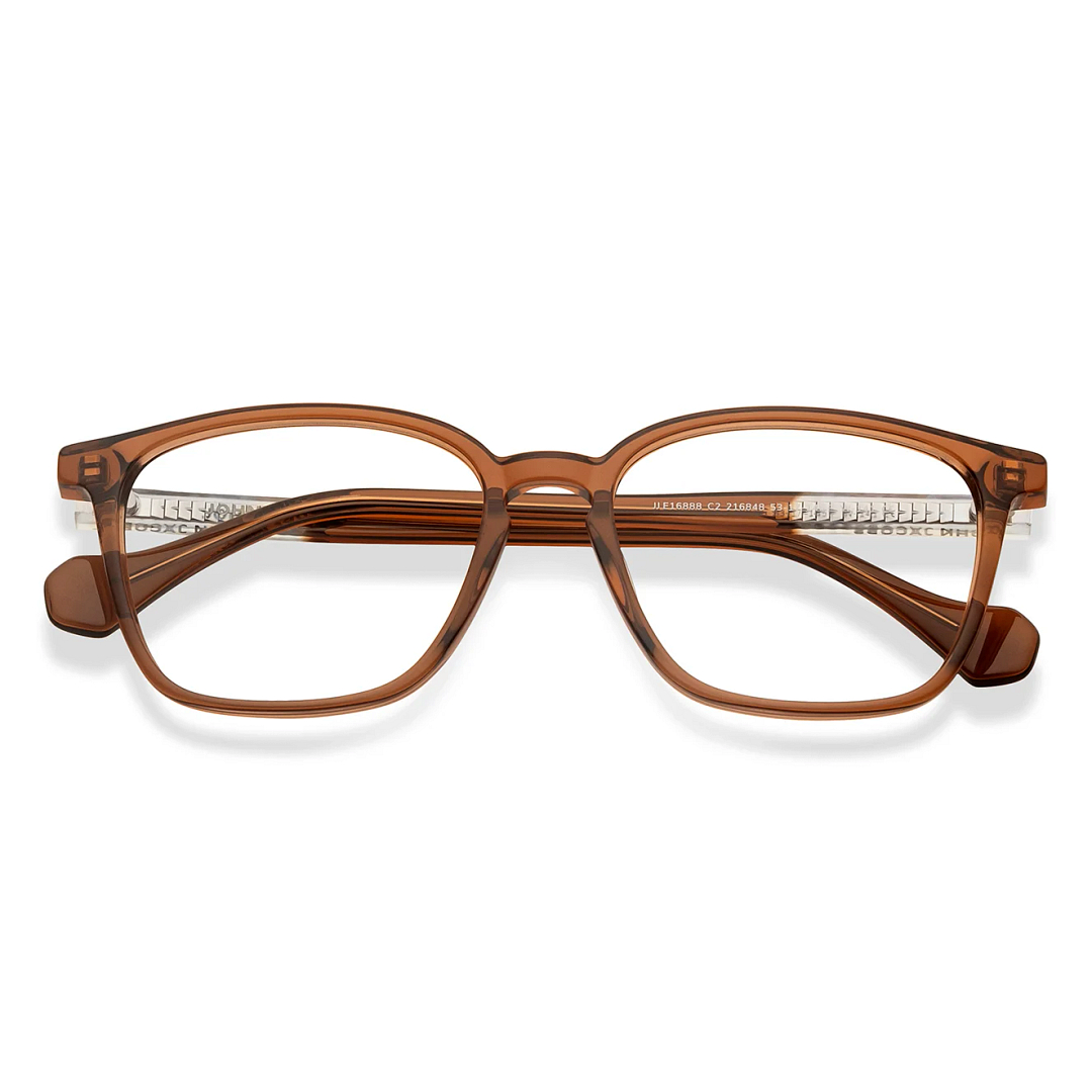 John Jacobs Light Brown Full Rim Square left side