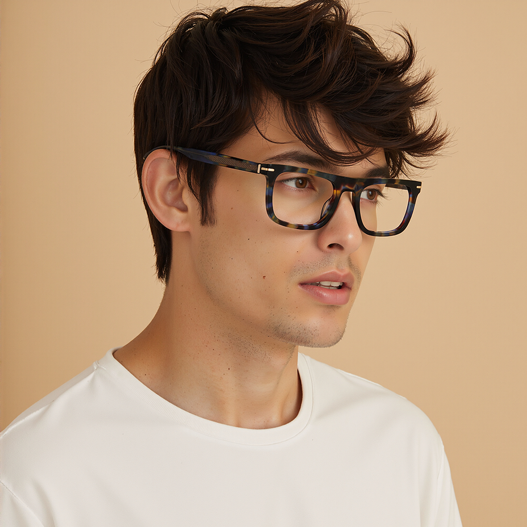 John Jacobs Brown Full Rim Square right side