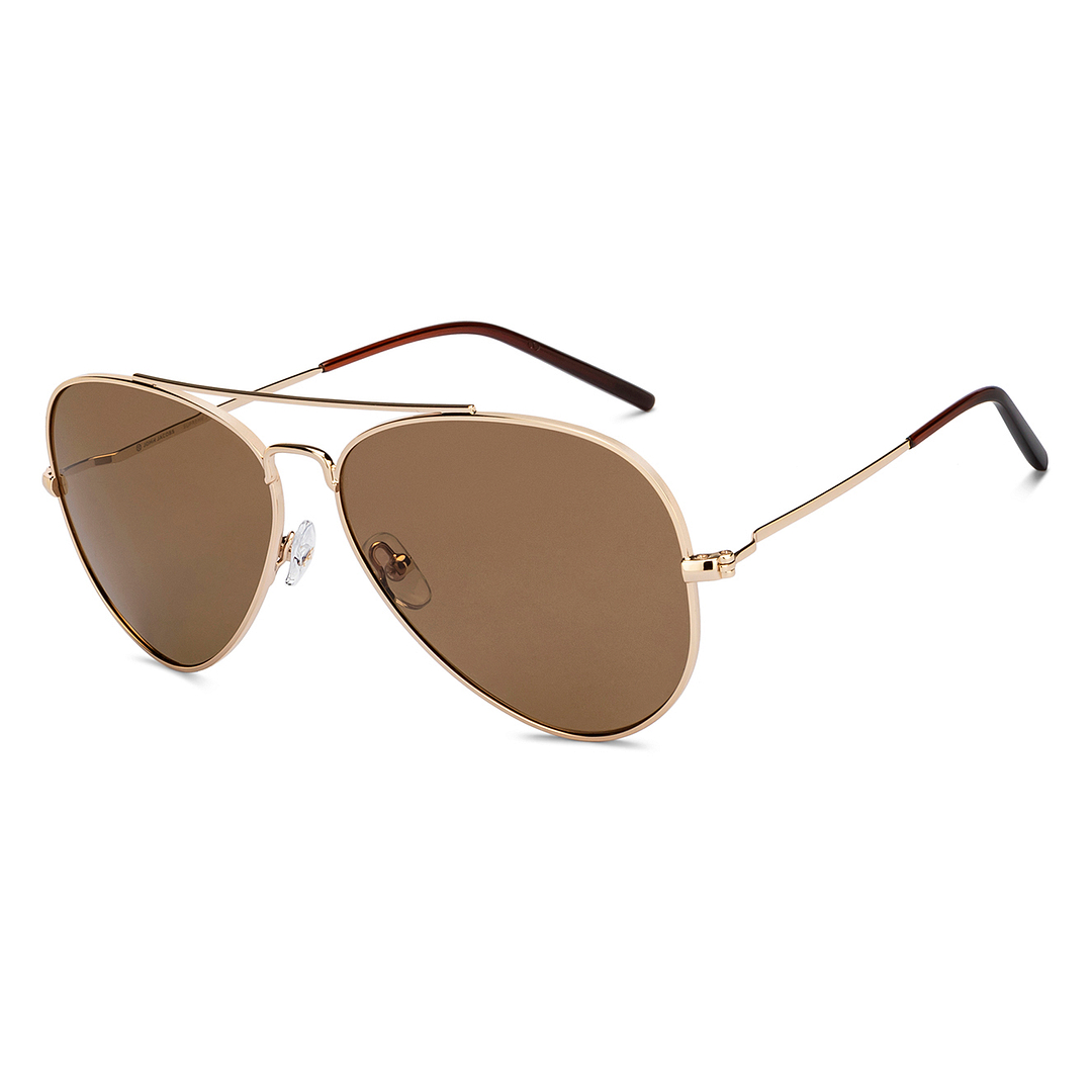 John Jacobs Gold Full Rim Aviator right side