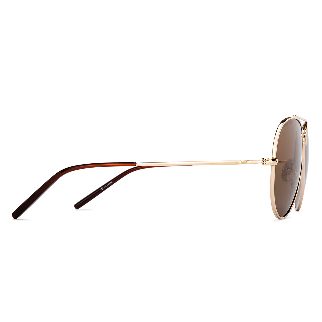 John Jacobs Gold Full Rim Aviator left side