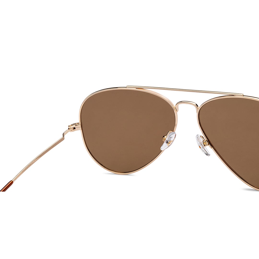 John Jacobs Gold Full Rim Aviator right side