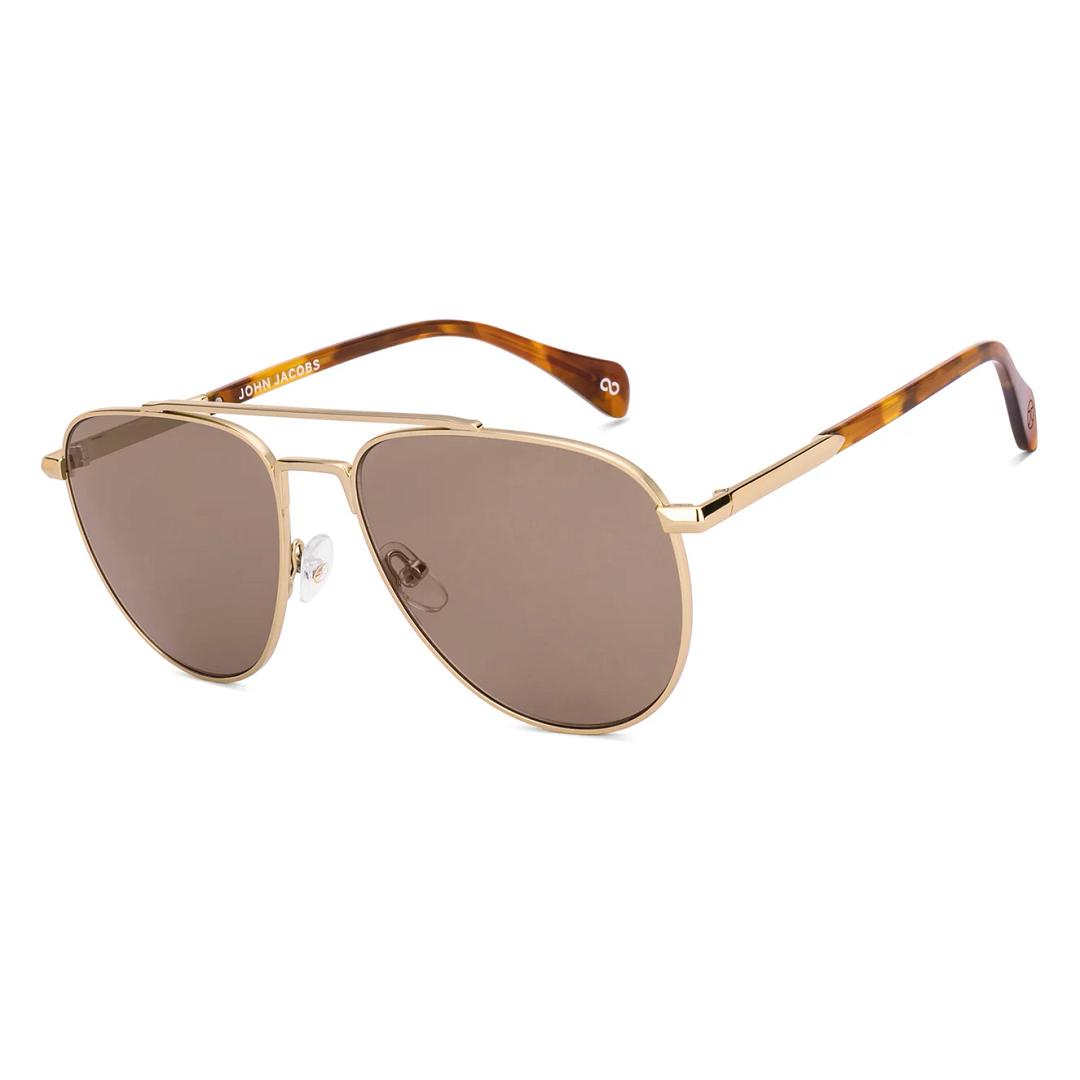 John Jacobs Gold Full Rim Aviator left side
