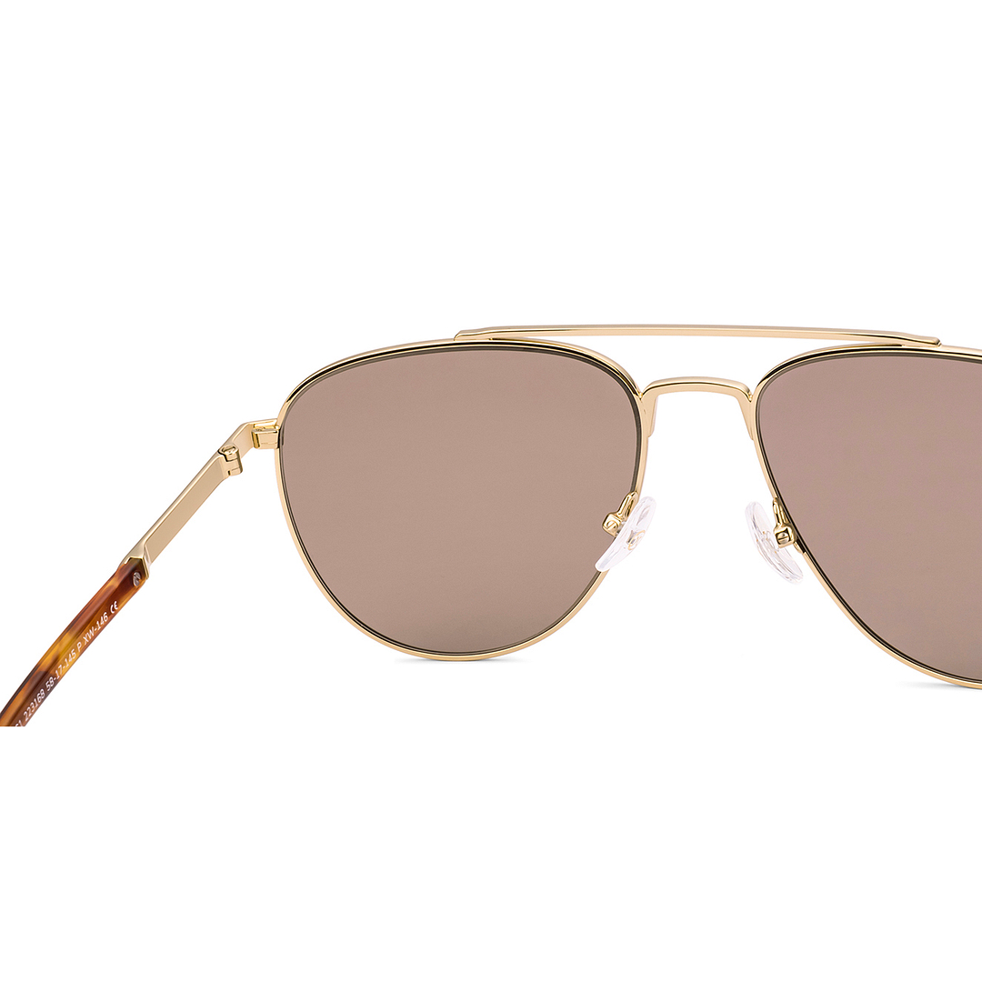 John Jacobs Gold Full Rim Aviator right side