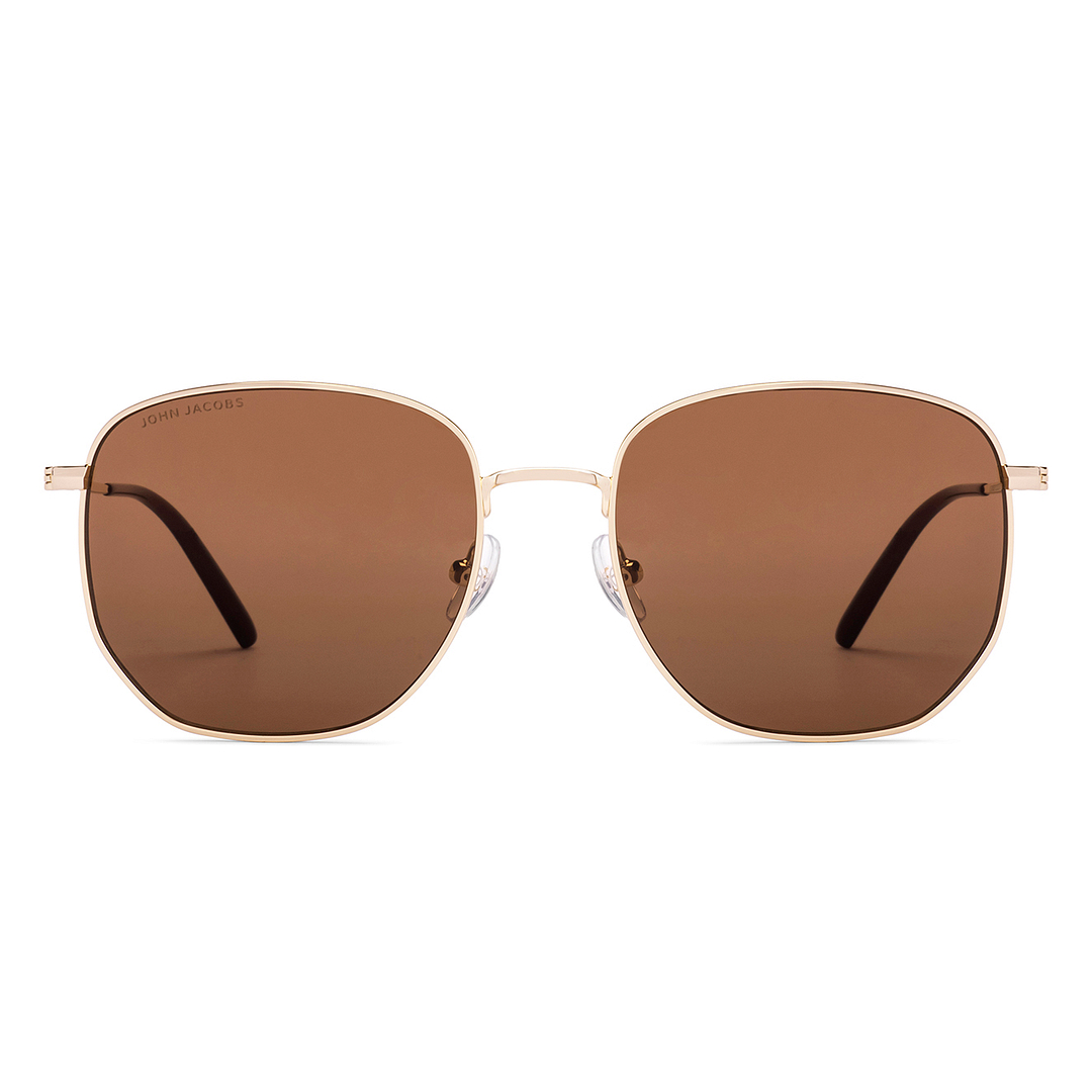 John Jacobs Gold Full Rim Square right side