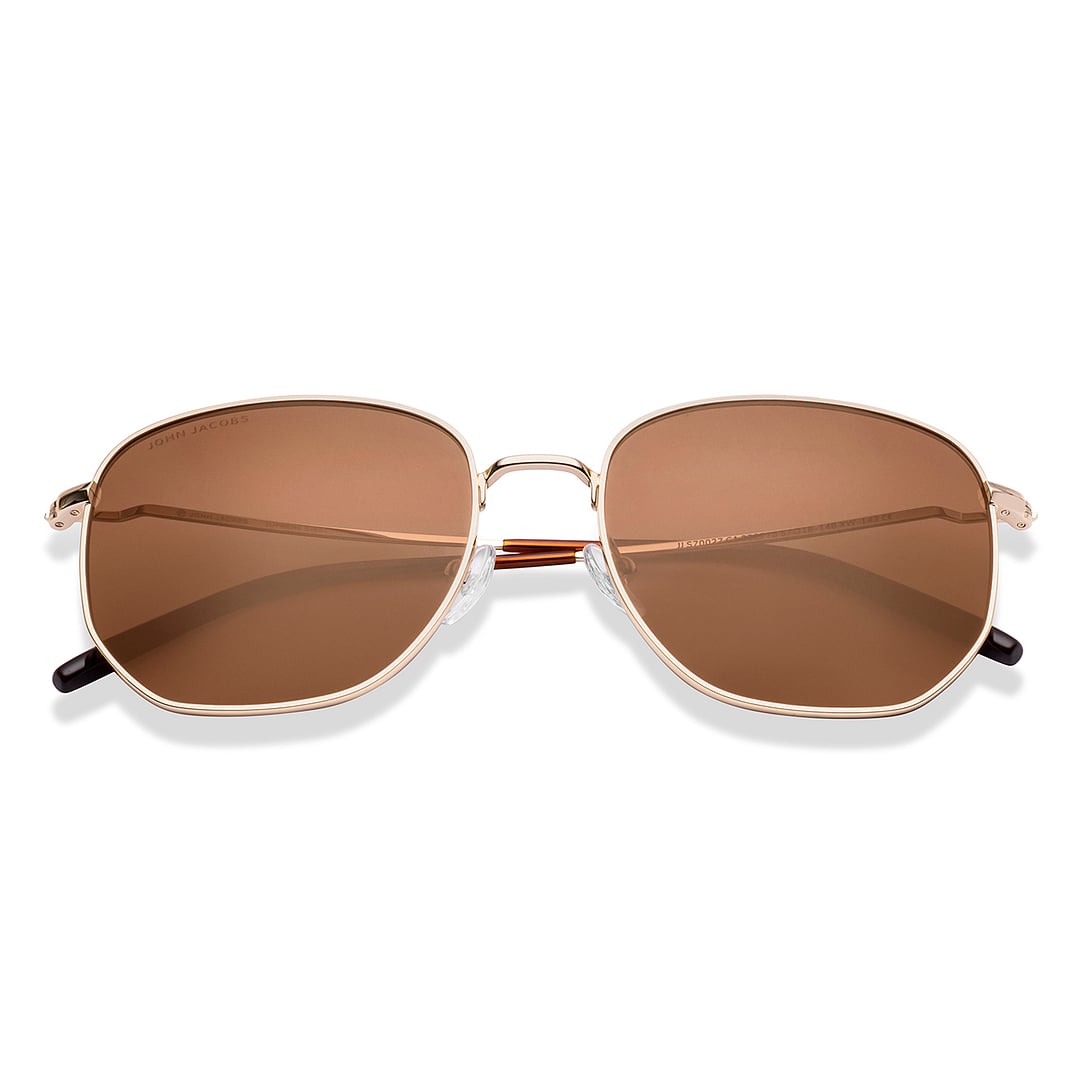 John Jacobs Gold Full Rim Square left side