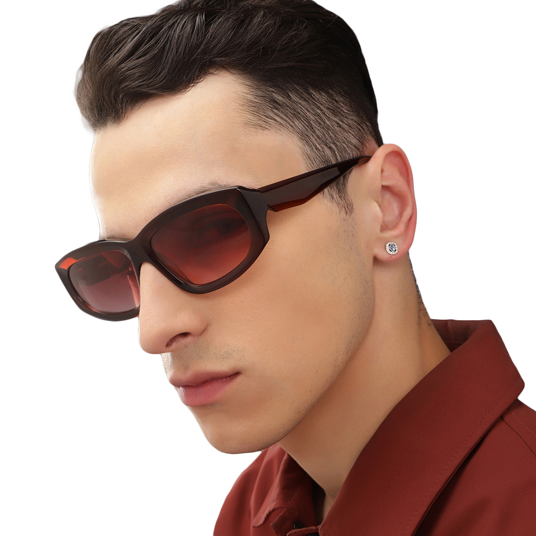 John Jacobs Online Light Brown Full Rim Rectangle left side