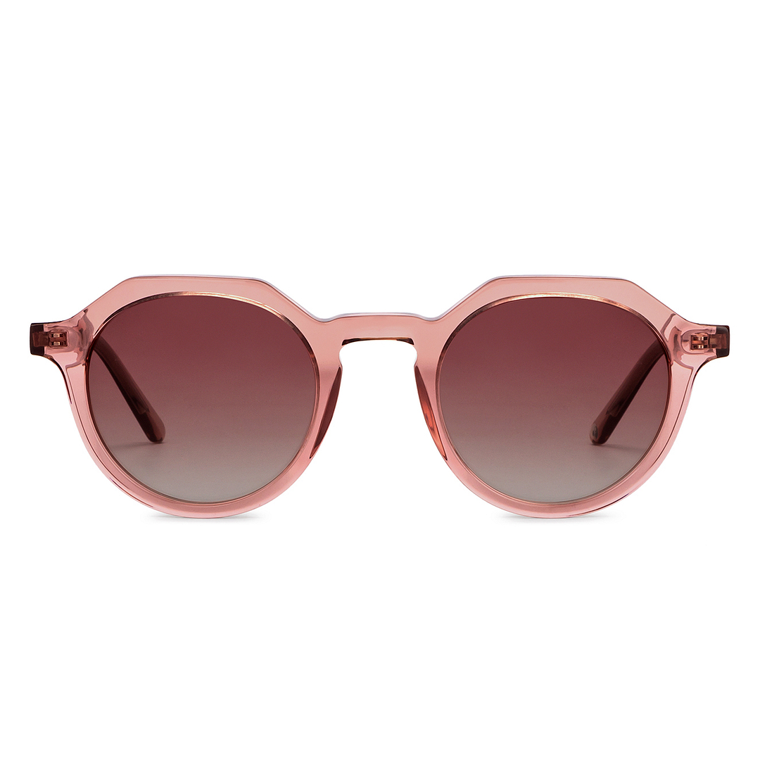 John Jacobs Online Brown Transparent Full Rim Round right side