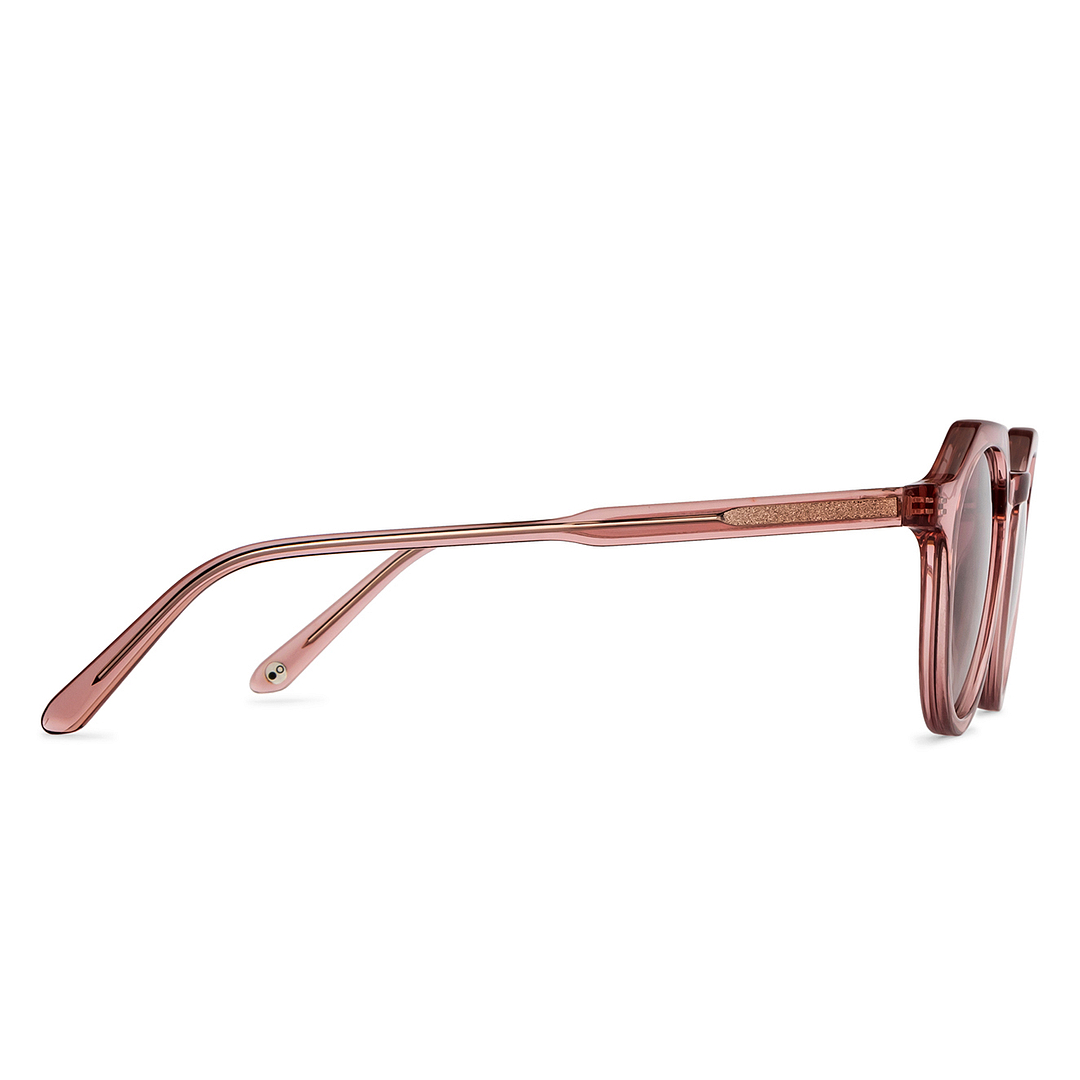 John Jacobs Online Brown Transparent Full Rim Round left side