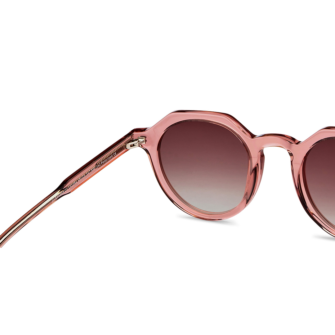 John Jacobs Online Brown Transparent Full Rim Round right side