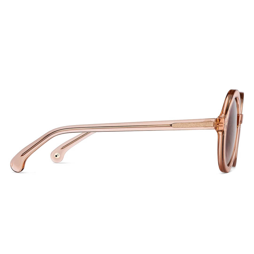 John Jacobs Online Brown Transparent Full Rim Round left side