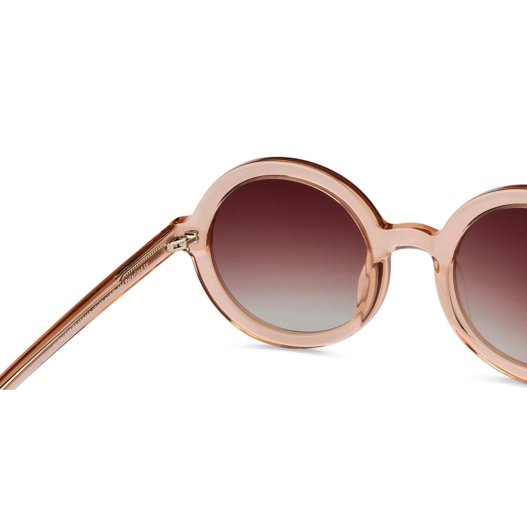 John Jacobs Online Brown Transparent Full Rim Round right side