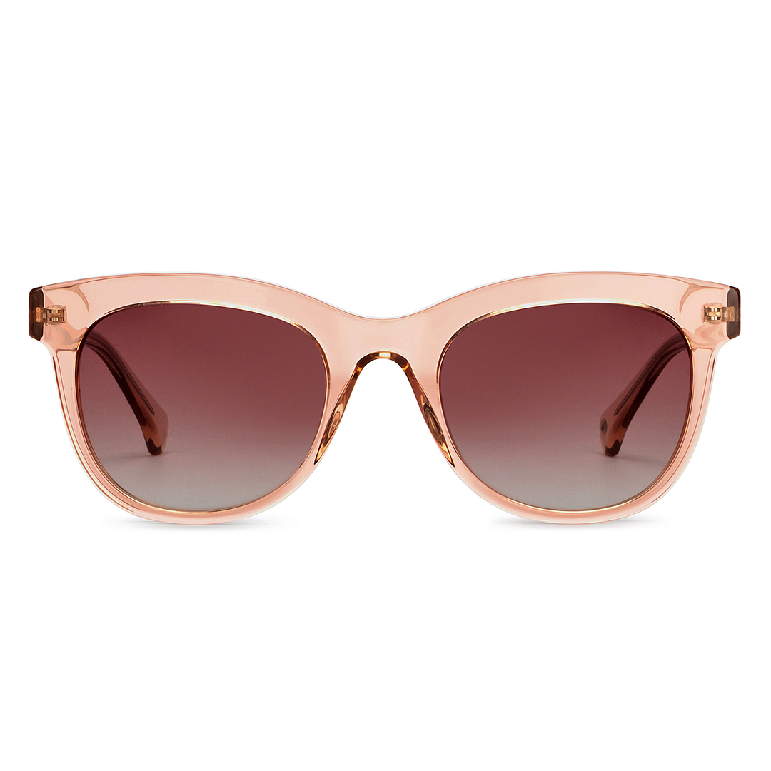 John Jacobs Online Brown Transparent Full Rim Square left side