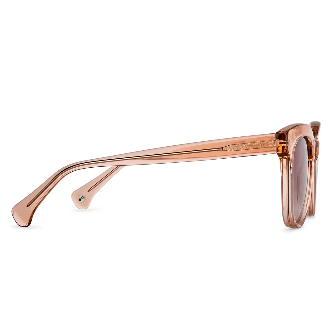 John Jacobs Online Brown Transparent Full Rim Square left side