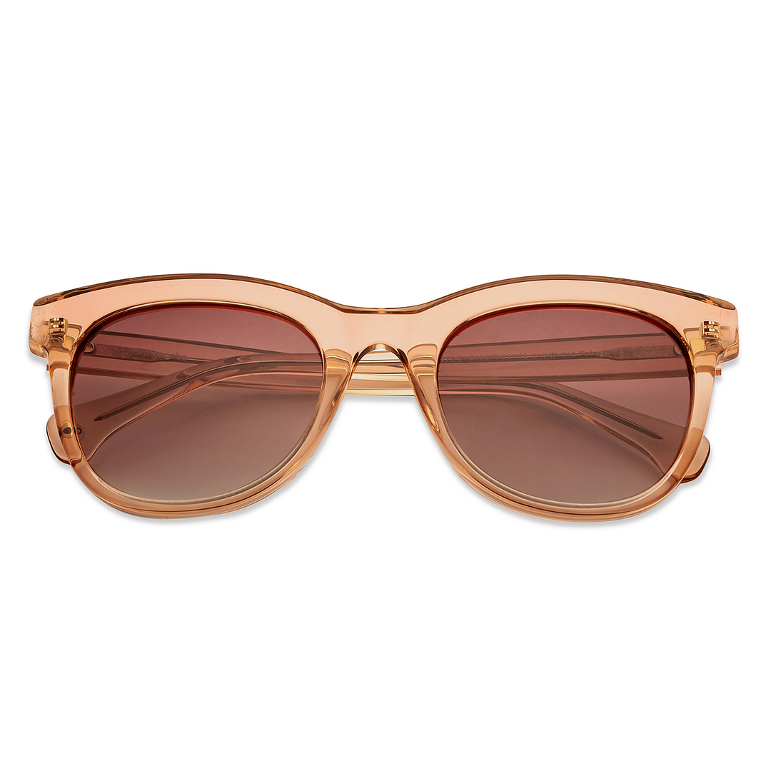 John Jacobs Online Brown Transparent Full Rim Square left side