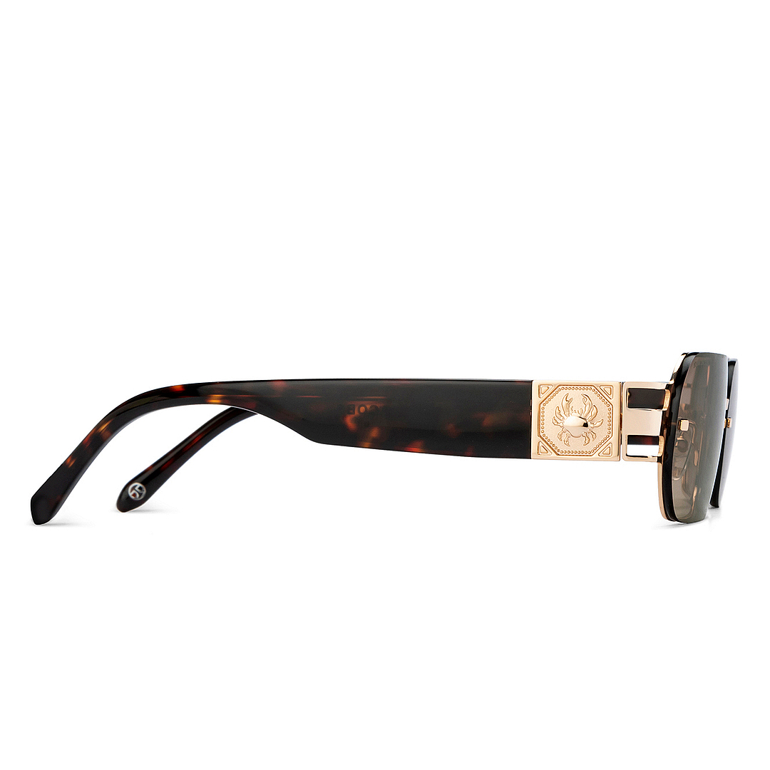 John Jacobs Gold Full Rim Rectangle right side