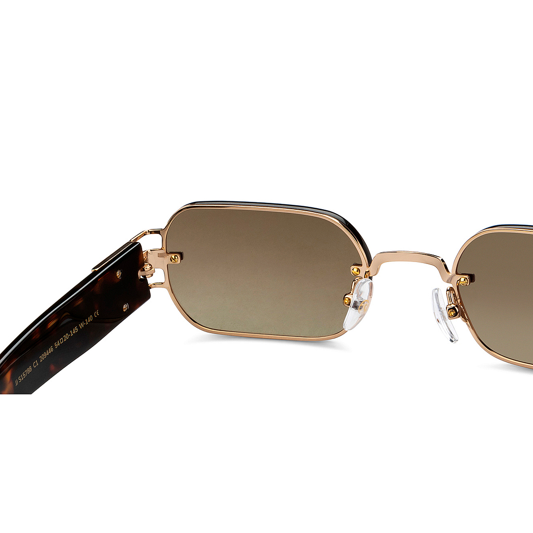 John Jacobs Gold Full Rim Rectangle left side