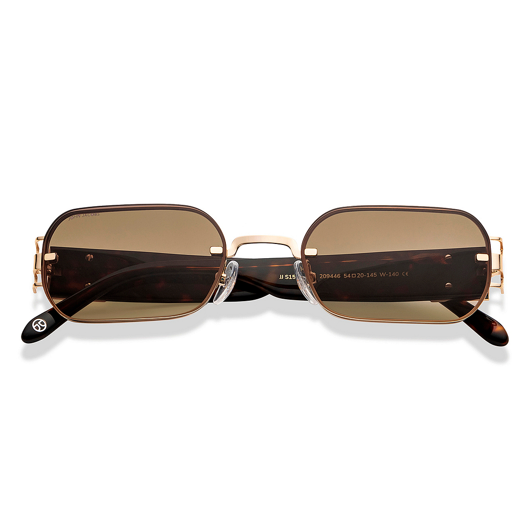 John Jacobs Gold Full Rim Rectangle right side