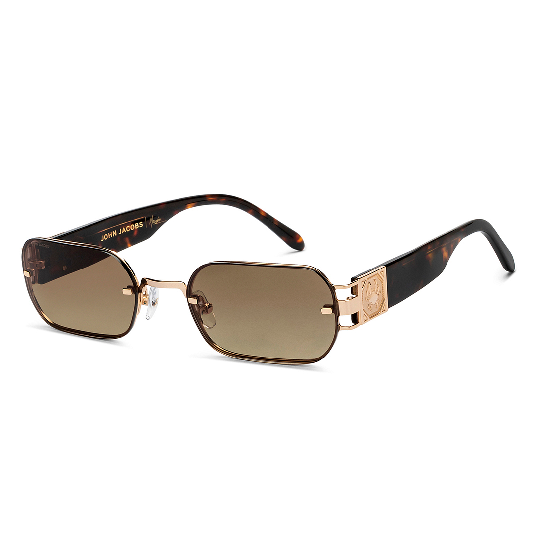 John Jacobs Gold Full Rim Rectangle right side