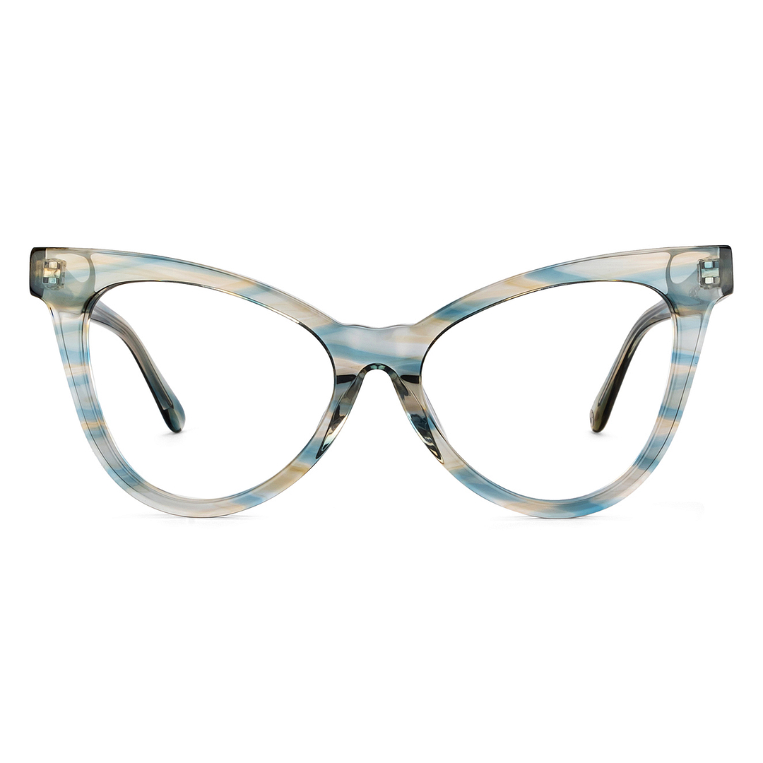 John Jacobs Light Brown Full Rim Cat Eye left side