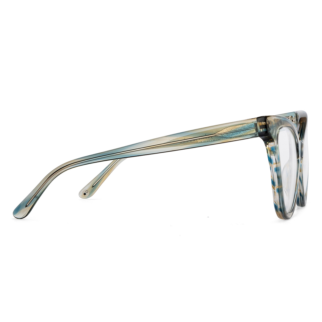 John Jacobs Light Brown Full Rim Cat Eye left side