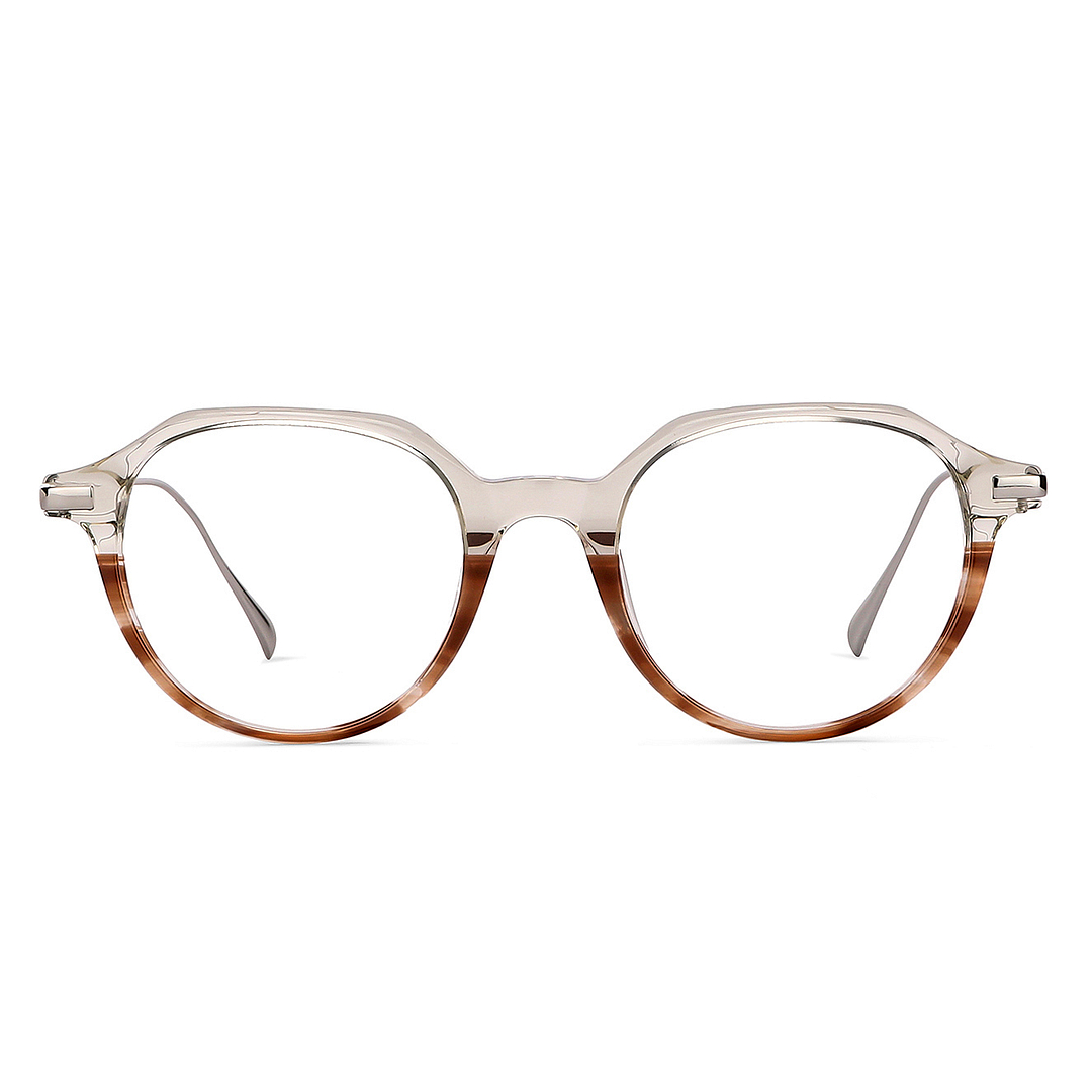 John Jacobs Light Brown Full Rim Round right side