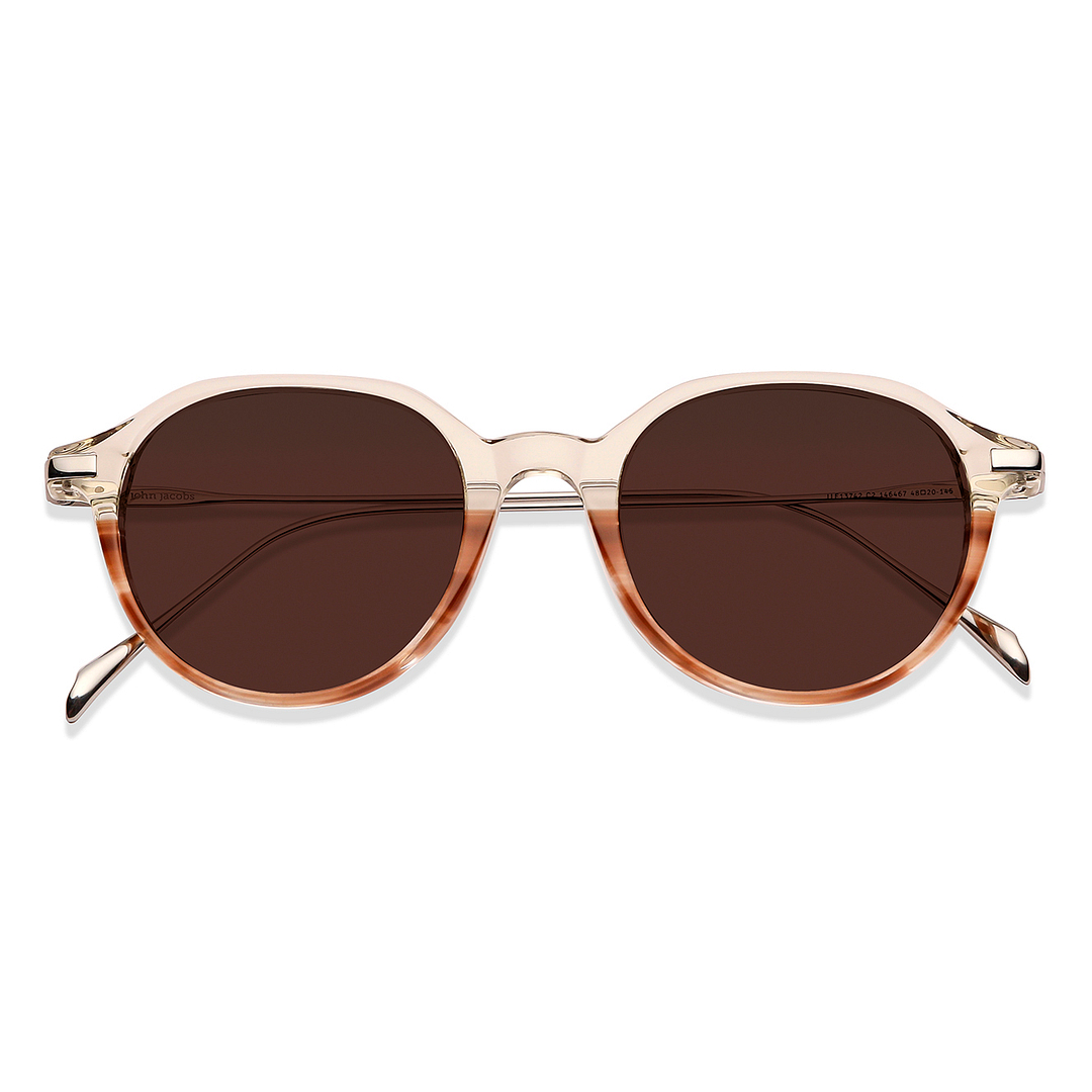 John Jacobs Online Light Brown Full Rim Round left side