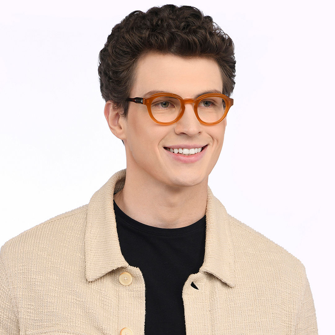 John Jacobs Online Light Brown Full Rim Round right side