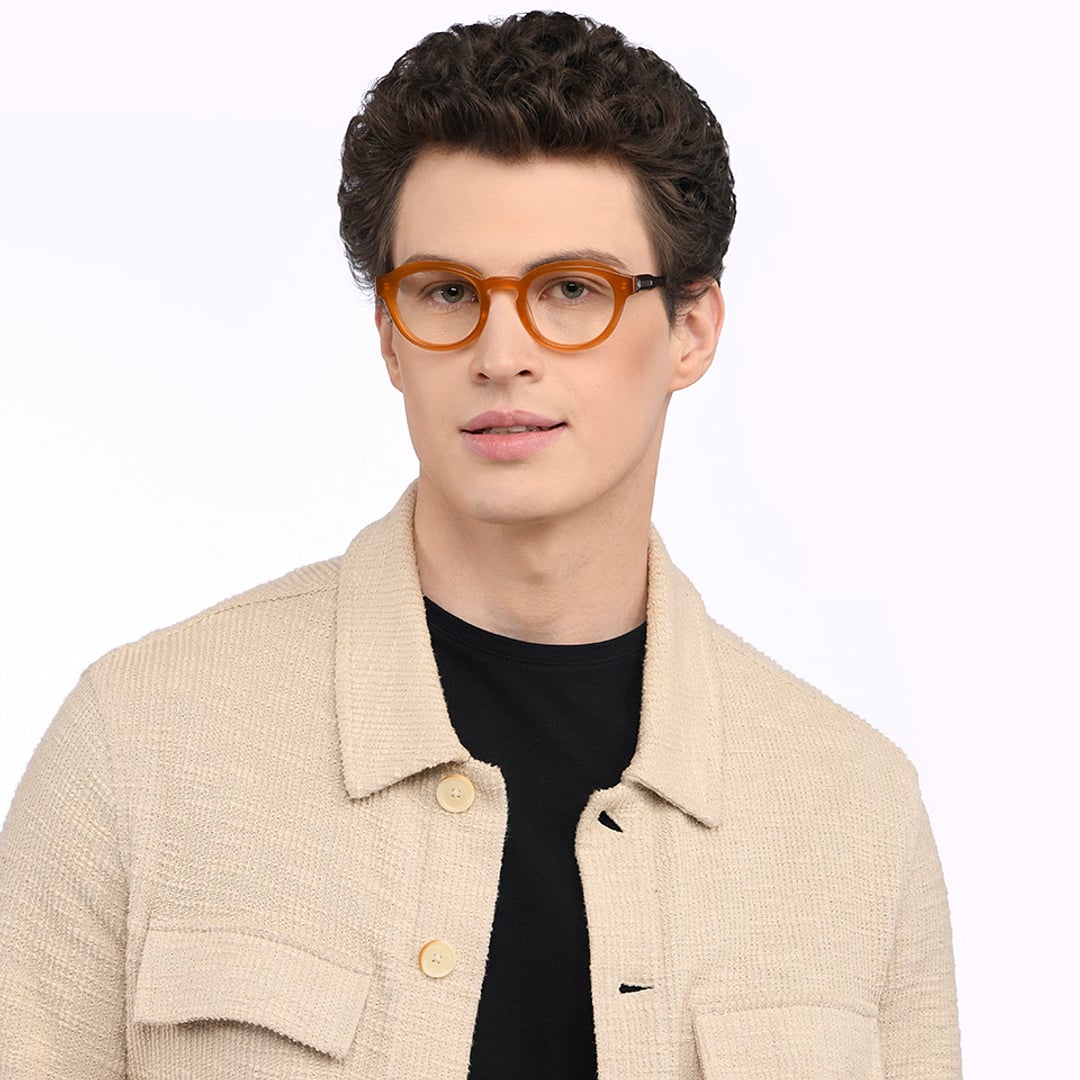 John Jacobs Online Light Brown Full Rim Round left side