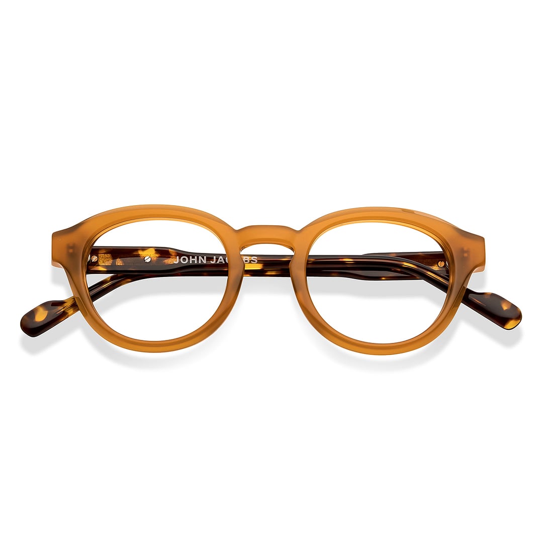 John Jacobs Online Light Brown Full Rim Round left side