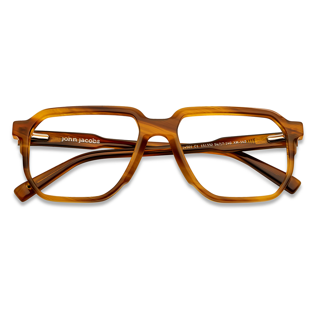 John Jacobs Online Light Brown Full Rim Square left side