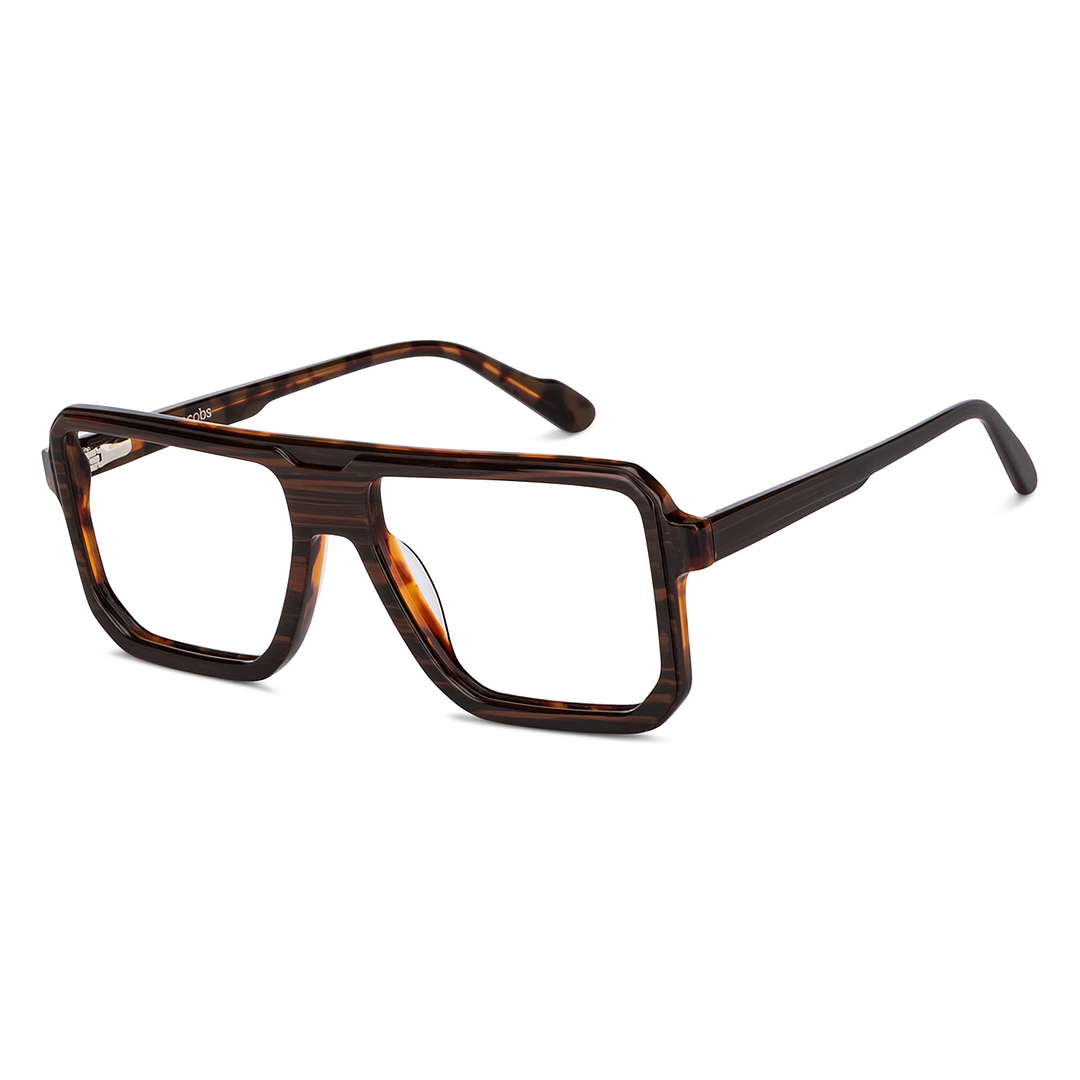 John Jacobs Light Brown Full Rim Square right side