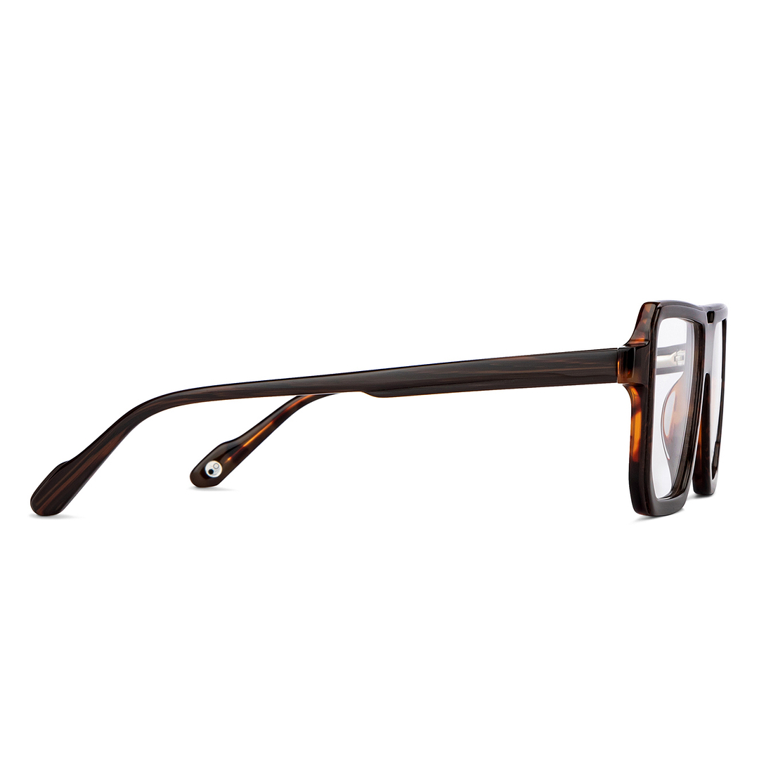 John Jacobs Light Brown Full Rim Square left side