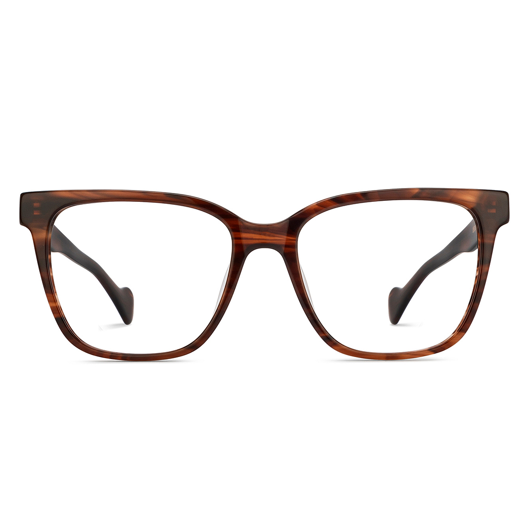 John Jacobs Light Brown Full Rim Square right side