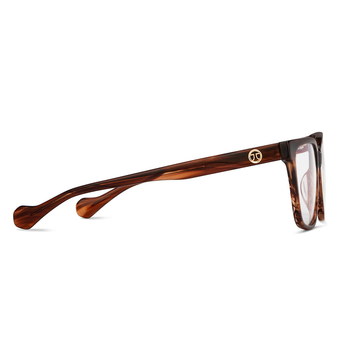 John Jacobs Light Brown Full Rim Square left side