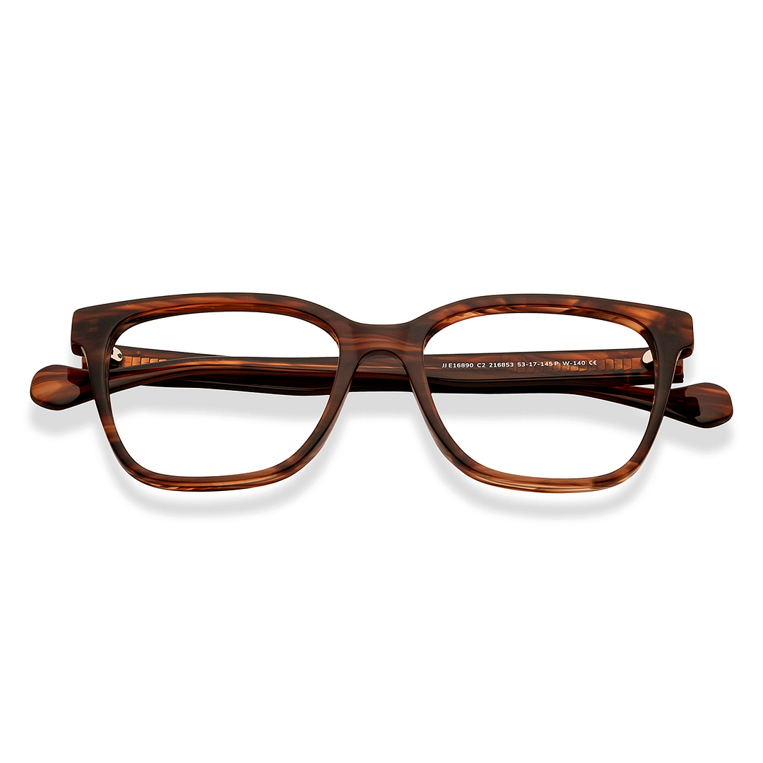 John Jacobs Light Brown Full Rim Square left side