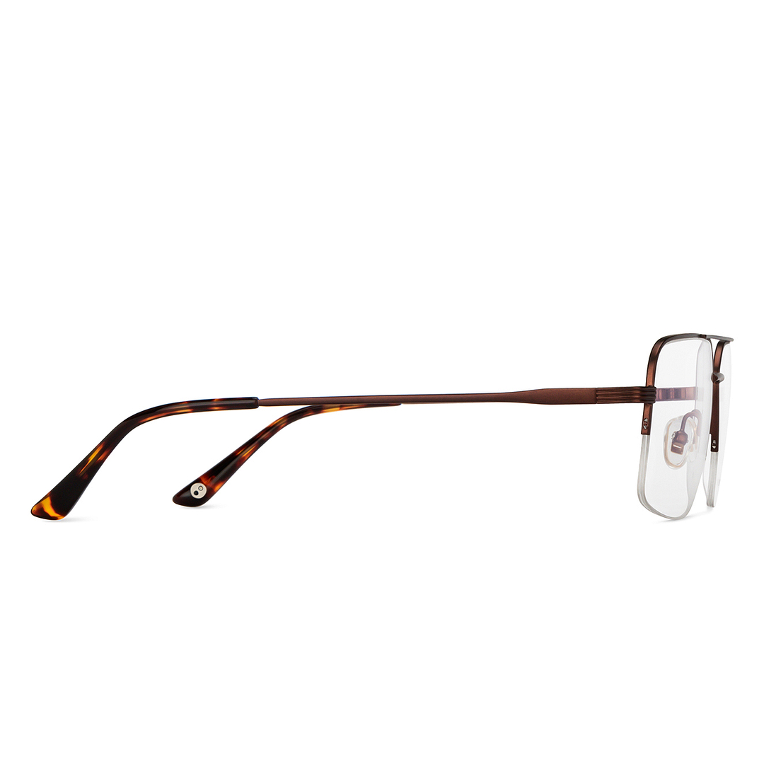 John Jacobs Online Light Brown Half Rim Square left side