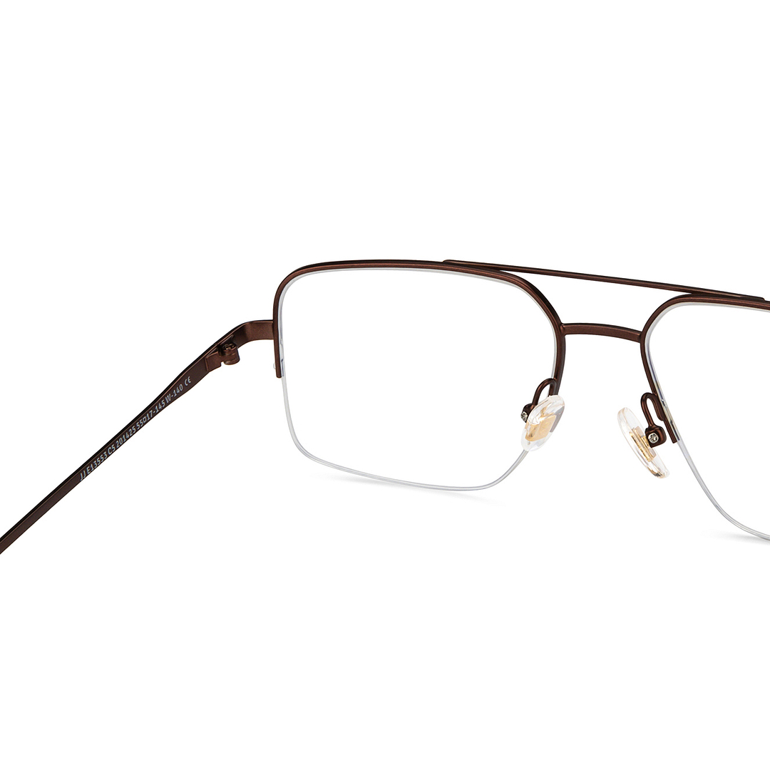 John Jacobs Online Light Brown Half Rim Square right side