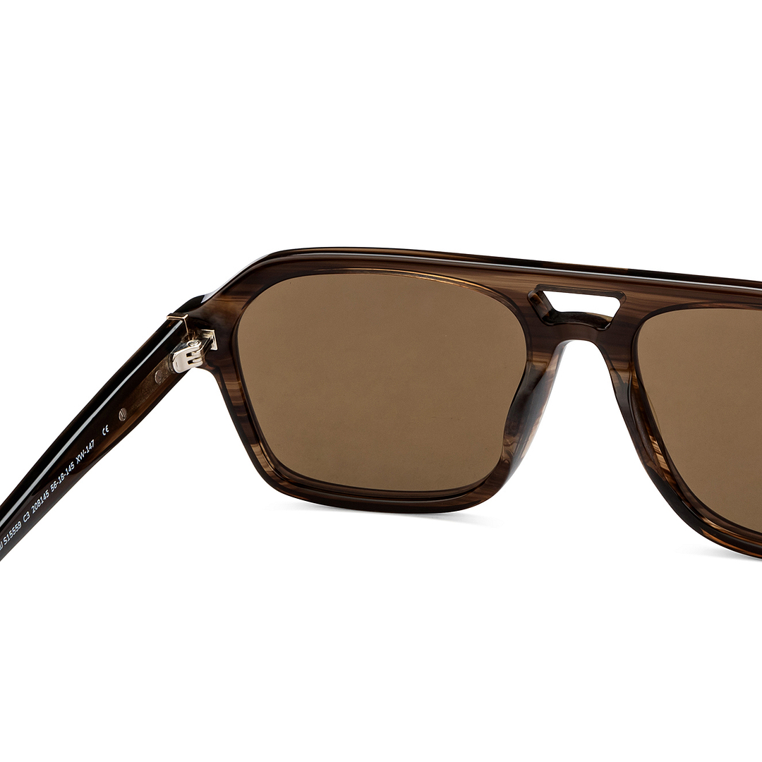 John Jacobs Brown Full Rim Square right side