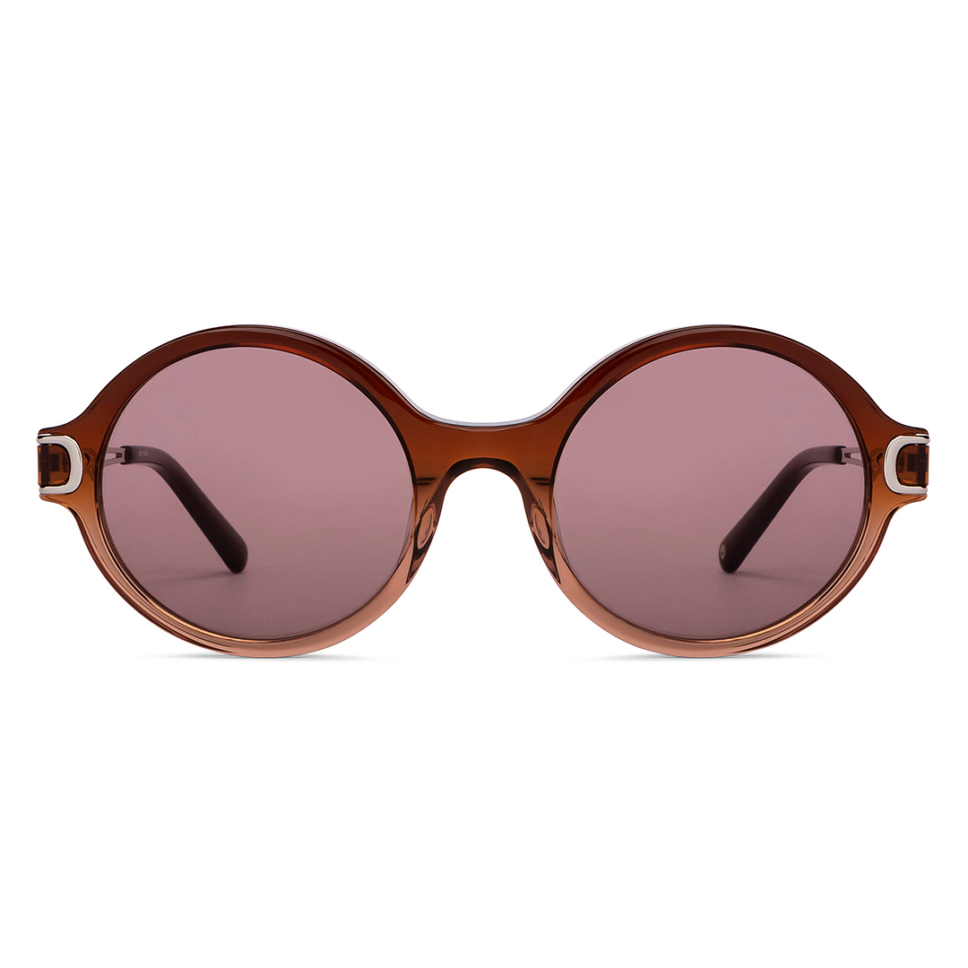 John Jacobs Online Brown Transparent Full Rim Round left side
